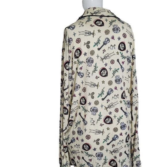 Disney Store Pixar Coco size XS pajama top women stretch skull guitar miguel - Picture 7 of 13
